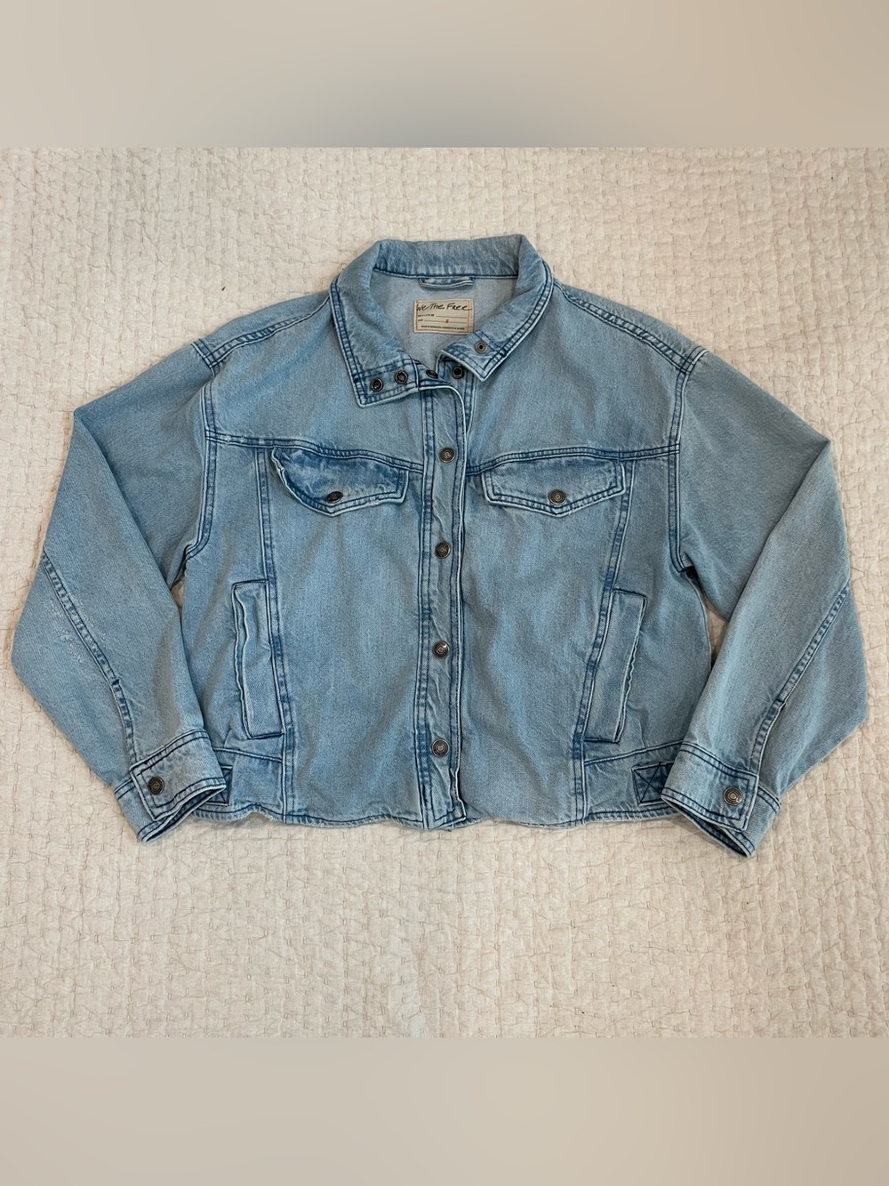 We The Free Light Blue Denim Jacket